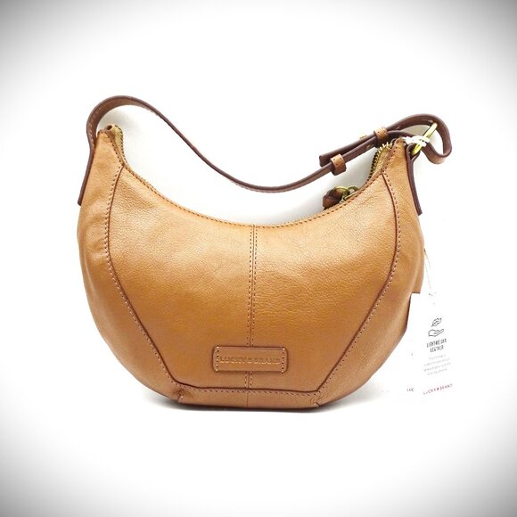 LUCKY BRAND Genuine Honey Tan Color Leather Shouler Bag - Picture 5 of 11